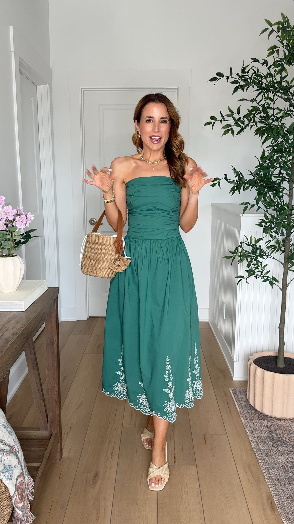 New Target arrivals for spring and summer! Wearing XS. Spring break outfits. Summer outfits. Green midi dress. St. Patrick’s day dress. Baby shower dresses. Wedding shower dresses. Vacation outfits. Vacation dresses. Shoes are TTS. Straw bags. Straw purses. 

#LTKTravel #LTKootd #LTKPetite