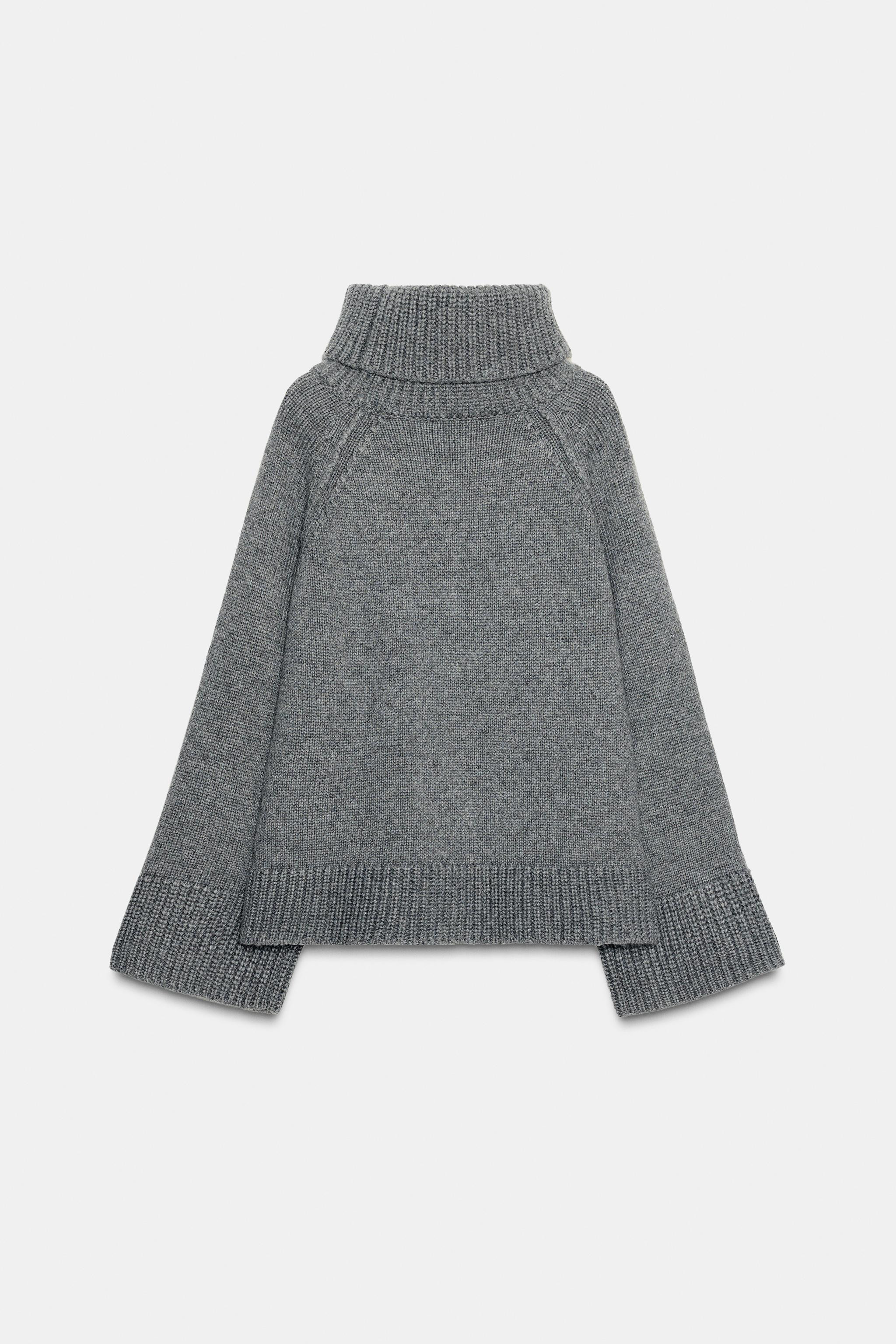 OVERSIZED KNIT HIGH NECK JUMPER | Zara UK