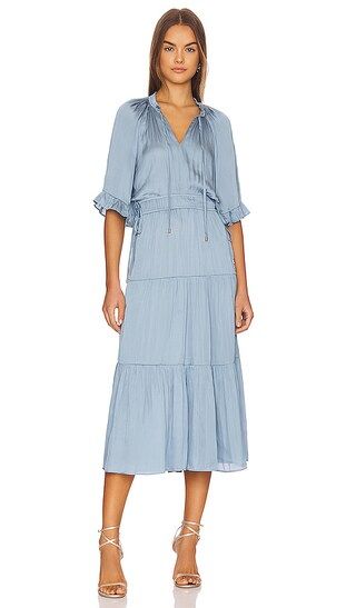 Ines Midi Dress in French Blue | Revolve Clothing (Global)