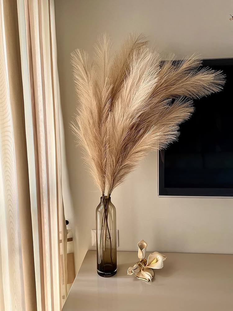 43" / 3.6 ft Pampas Grass Tall 4 Pcs - Artificial Large Pampas Grass Decor for Floor Vase, Room D... | Amazon (US)