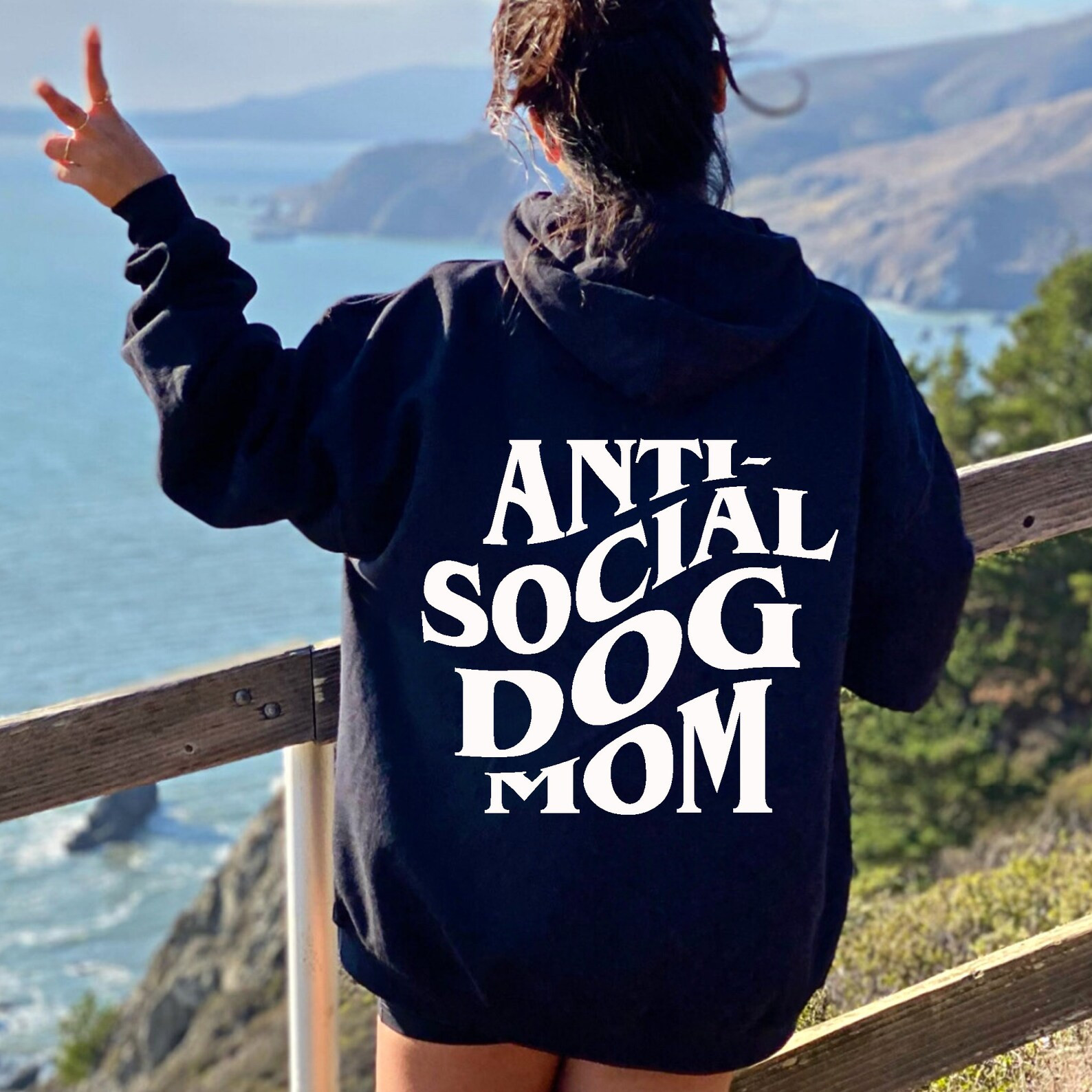 Antisocial Dog Mom Hoodie Dog Mom Gifts for Women Anti - Etsy | Etsy (US)