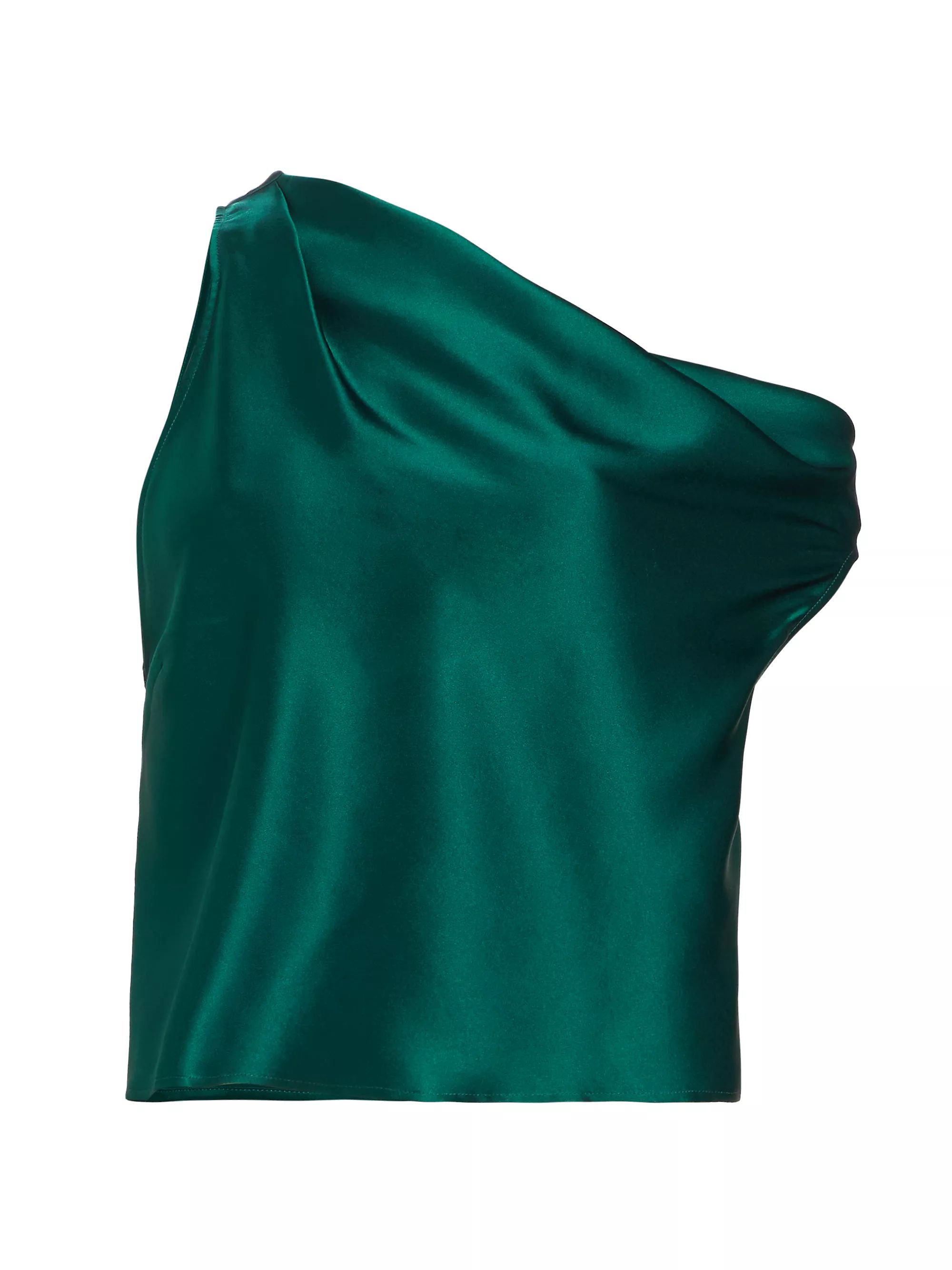 Asymmetrical Cowlneck Silk Top | Saks Fifth Avenue