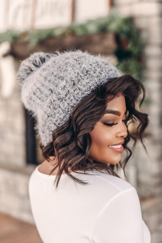Forever Mine Grey Beanie DOORBUSTER | The Pink Lily Boutique