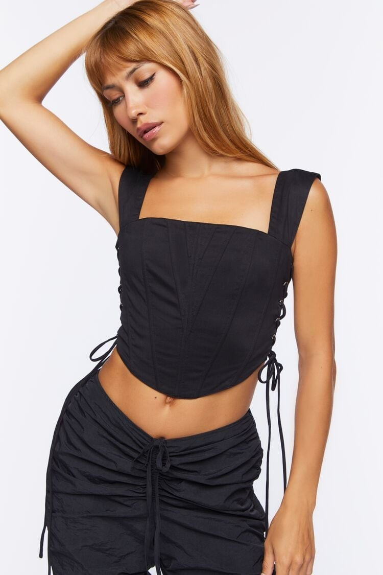 Lace-Up Crop Top | Forever 21 | Forever 21 (US)