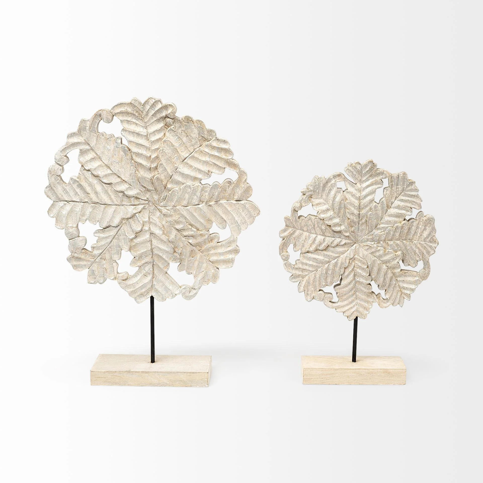 Petite Wood And Metal Floral Decor Piece | Shop Simon