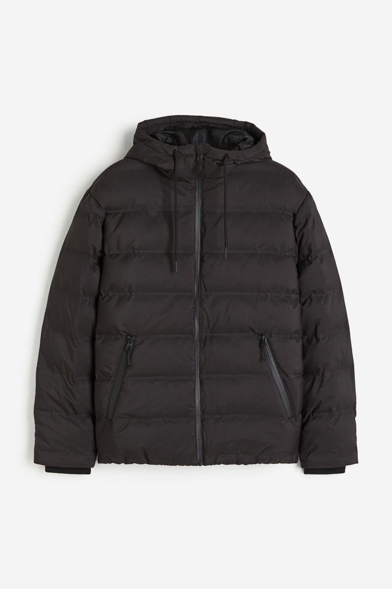 H & M - Water-repellent Puffer Jacket - Black | H&M (US + CA)