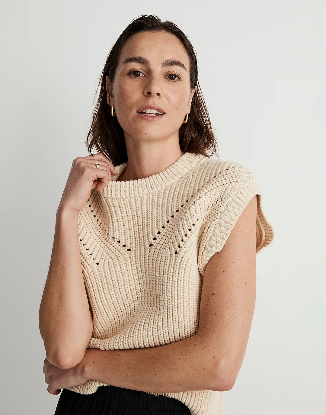 Mariella Pointelle Sweater Tee | Madewell