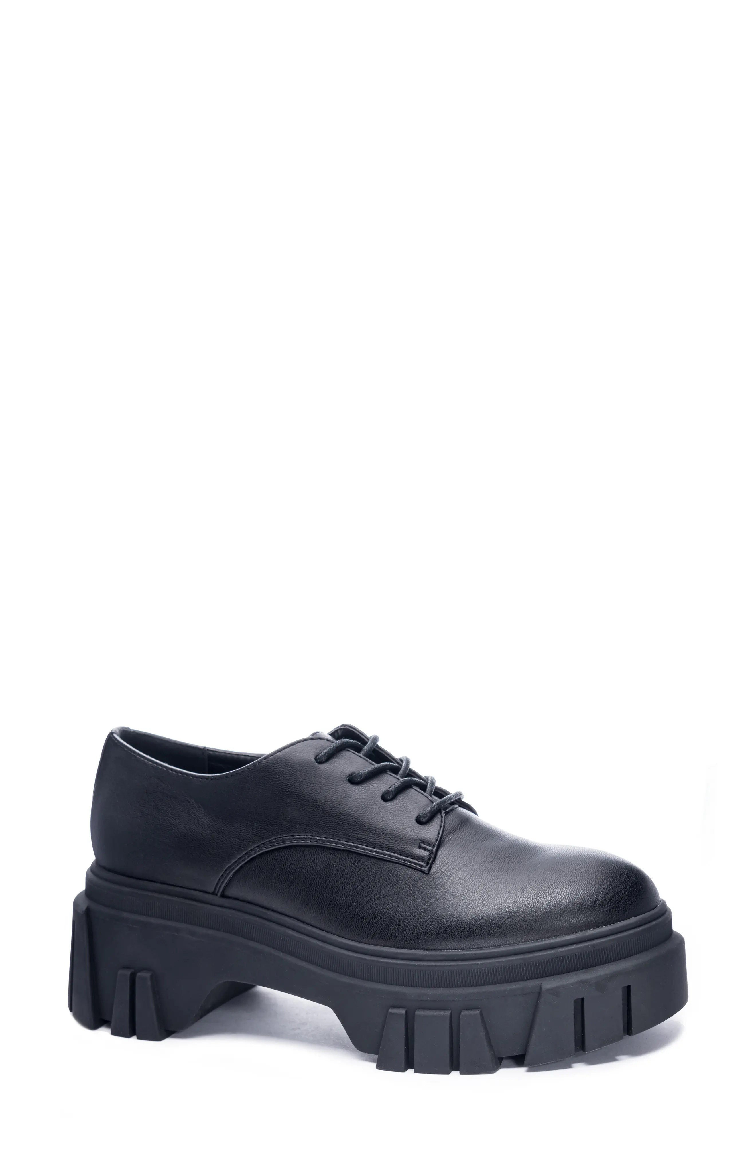 Chinese Laundry Jesty Platform Derby in Black Smooth at Nordstrom, Size 10 | Nordstrom