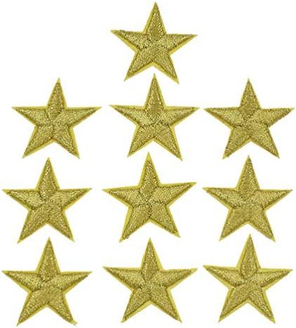 KOZOREN 10PCs Mini Star Strawberry Embroidered Iron On Badges Cartoon Pentagram Applique Patches ... | Amazon (US)