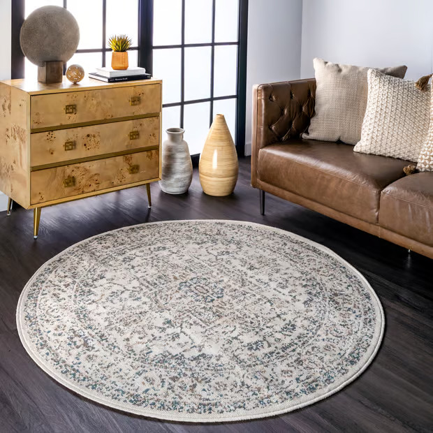 Cream Coronet Medallion Area Rug | Rugs USA