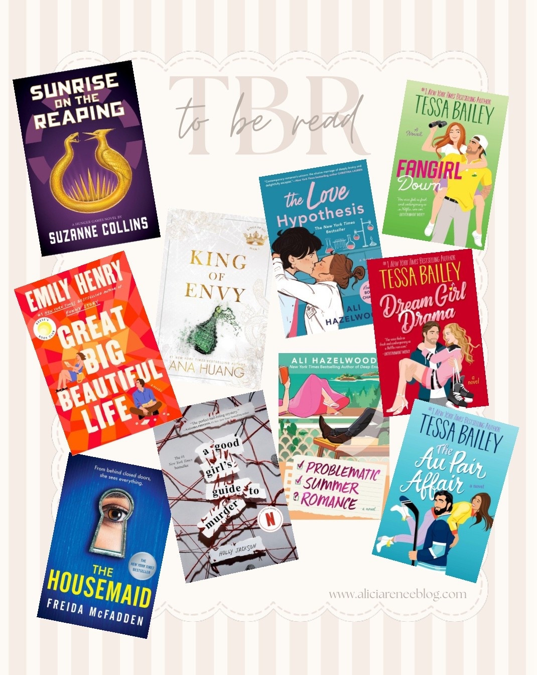 My current reading habits consist of reading in short 20 minute stretches while I’m doing middle of the night feeds…but I still have a lengthy TBR list of books I plan to get to… here’s a few, just in case your on the lookout for your next read.