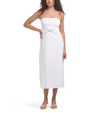 Made In Usa Strapless Bow Midi Dress | TJ Maxx