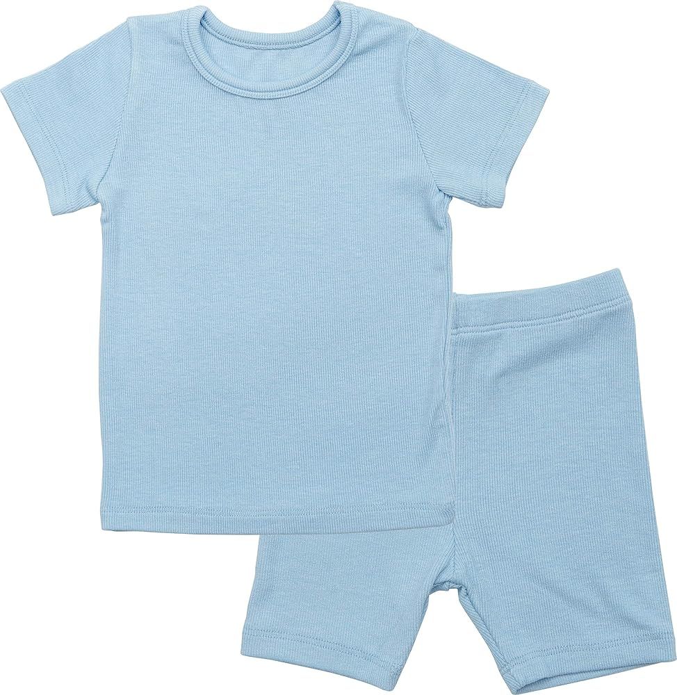 AVAUMA Baby Boys Girls Pajama Set Kids Toddler Snug fit Ribbed Rayon Sleepwear pjs for Daily Life... | Amazon (US)