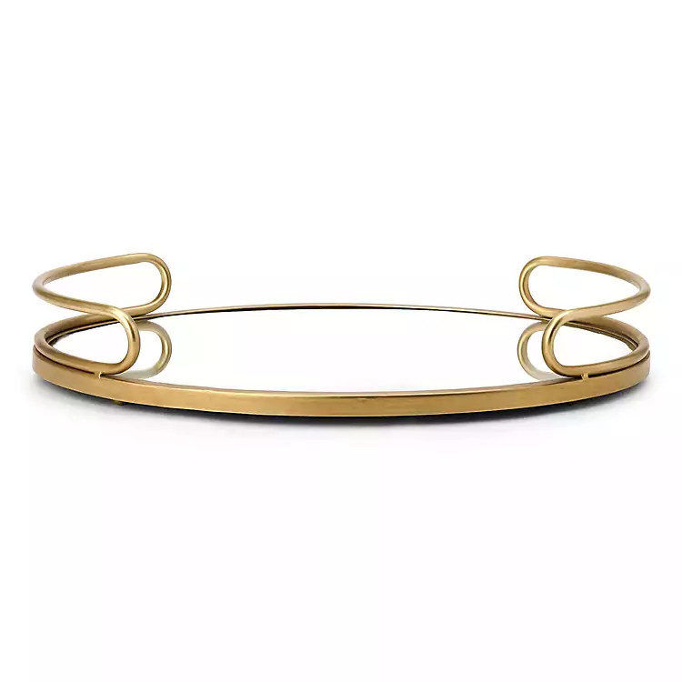 Gold Metal Mirrored Decorative Tray | Kirklands