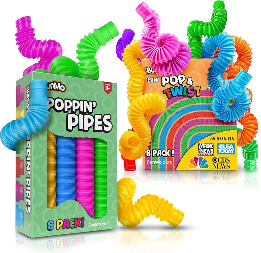 BUNMO Pop Tubes Bundle - Large & Mini - Sensory Toys - Toddler Toys - Imaginative Play & Stimulat... | Amazon (US)
