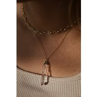 18K Gold-Filled Raw Quartz Charm Necklace, Cluster, Pendant, Clear Crystal Quartz, Point, Healing Crystals | Etsy (US)