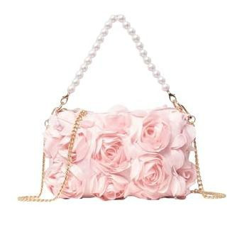 Generic Women's Faux Pearl Clutch Bag Flower Shape Small Crossbody Bag | Target