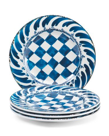 Set Of 4 9in Melamine Plates | TJ Maxx