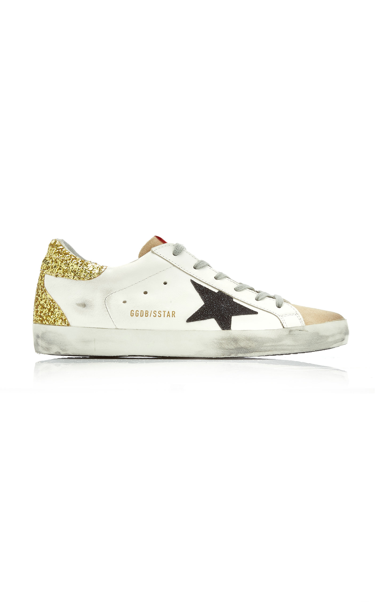Golden Goose - Women's Superstar Glitter-Detail Leather Sneakers - Multi - IT 36 - Moda Operandi | Moda Operandi (Global)