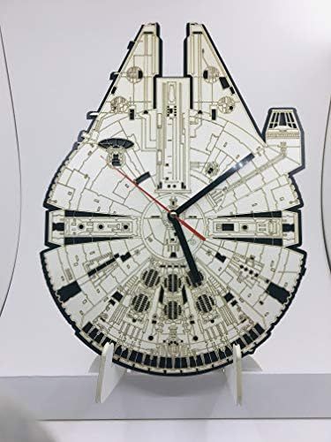 Millennium Falcon Star Wars Wall Hanging Clock, 14 x 12 inch face, Handmade from Wood Attached to a  | Amazon (US)