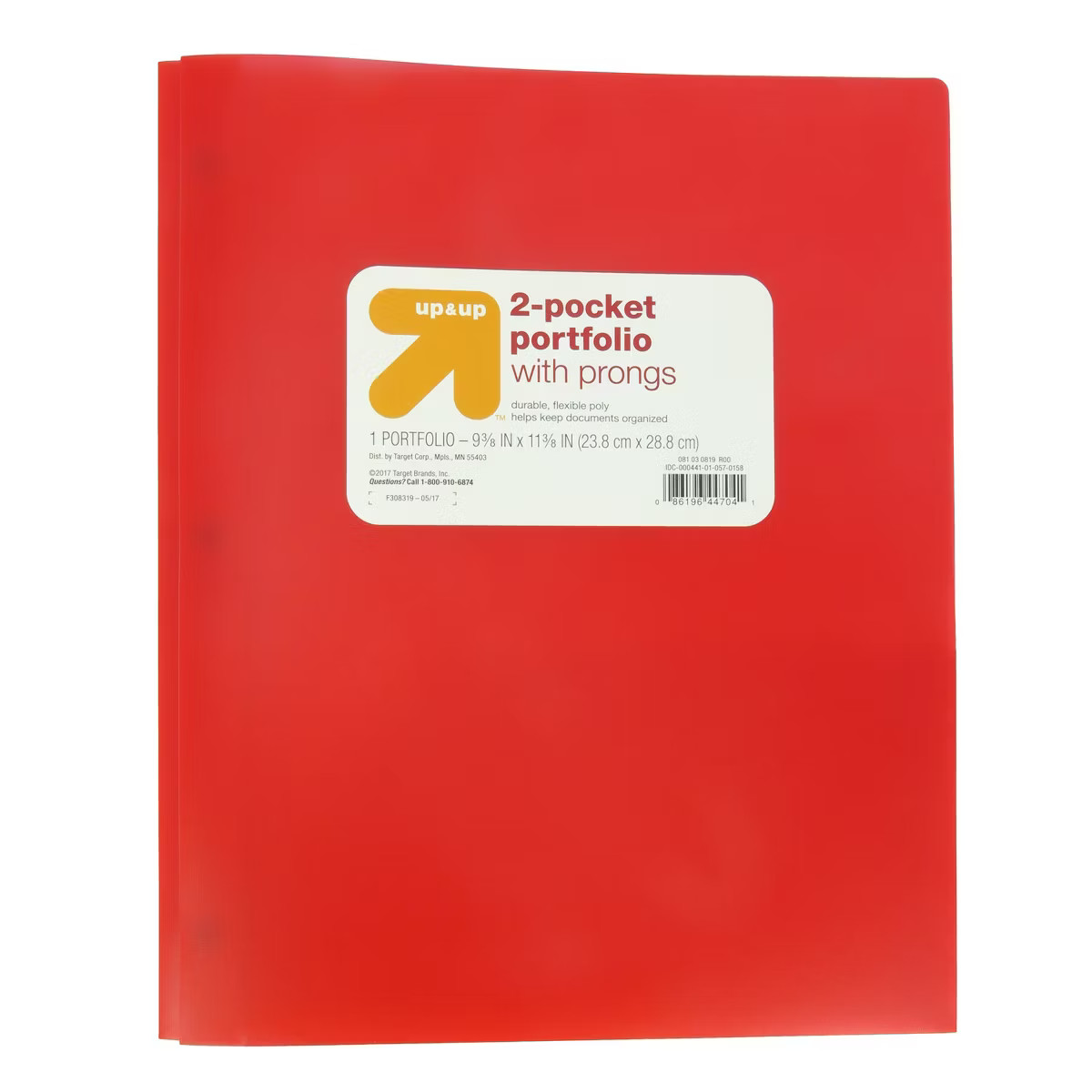 2 Pocket Plastic Folder with Prongs - up&up™ | Target