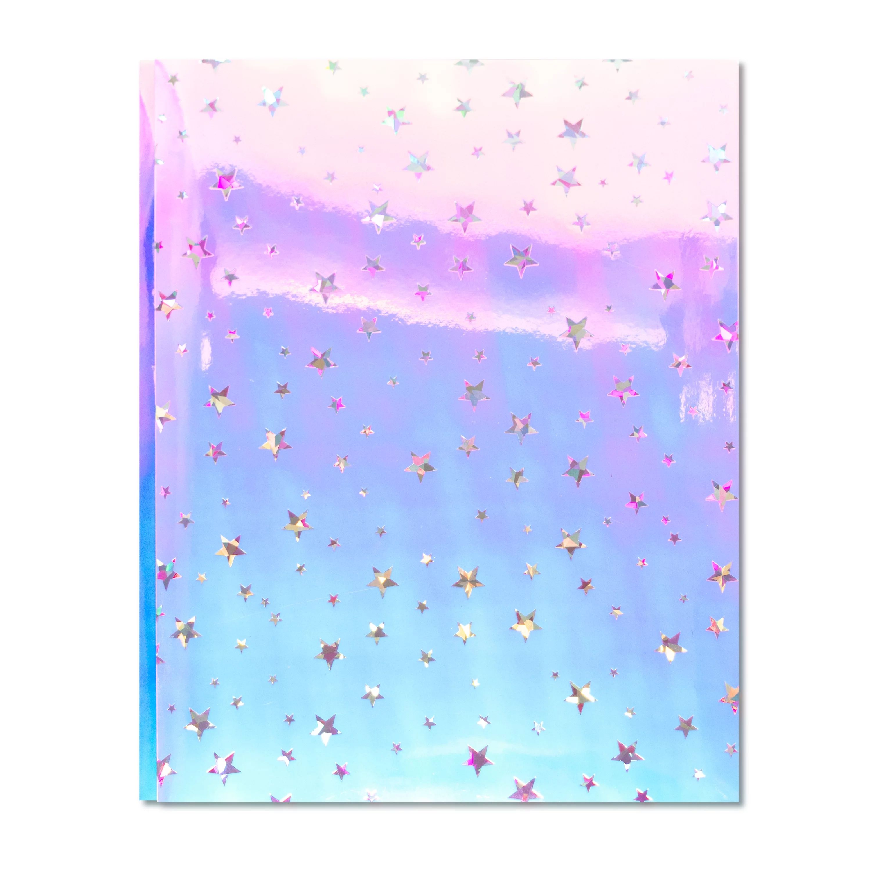 Class Act Stationery Star Gaze Iridescent Folder with 2 Pockets and 3 Prongs - Walmart.com | Walmart (US)