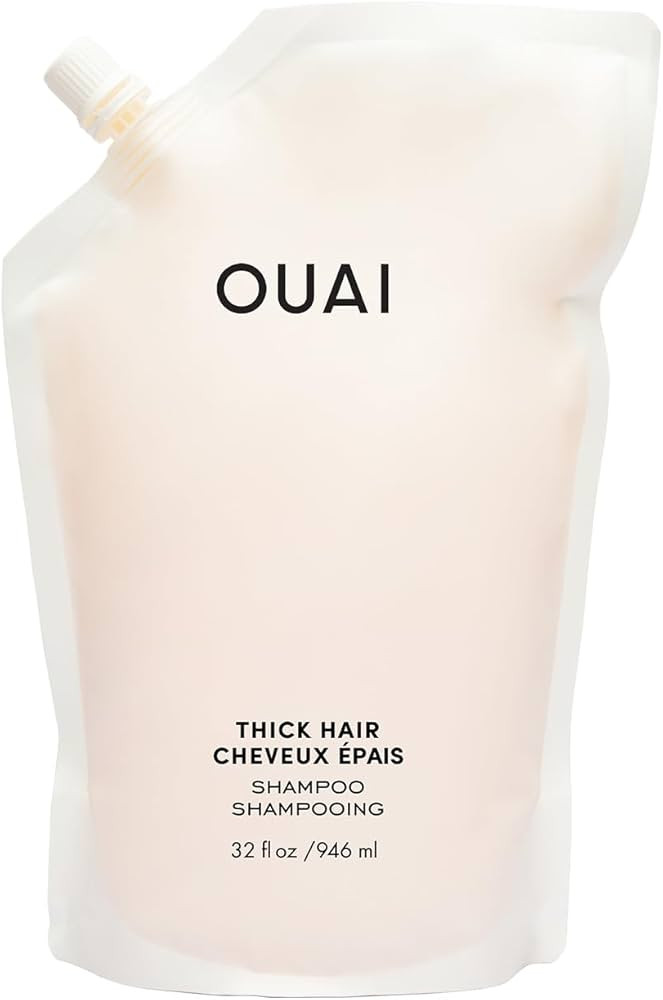 OUAI Thick Shampoo Refill - Moisturizing Shampoo with Keratin, Marshmallow Root, Shea Butter & Av... | Amazon (US)