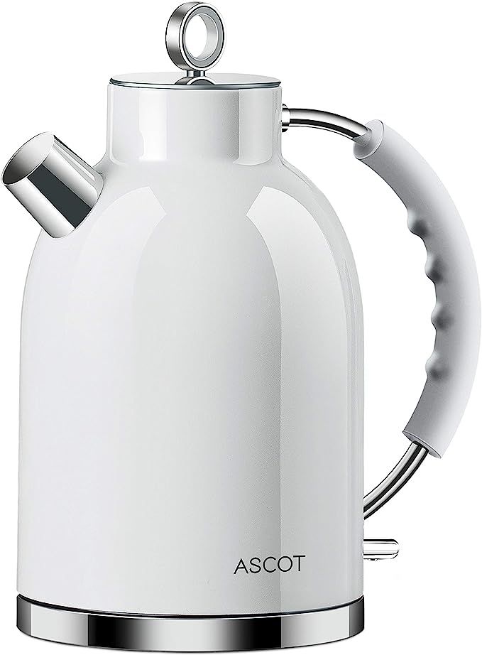 Electric Kettle, ASCOT Stainless Steel Electric Tea Kettle, 1.7QT, 1500W, BPA-Free, Cordless, Aut... | Amazon (US)