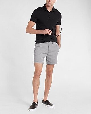Solid 6" Temp Control Hyper Stretch Chino Shorts | Express