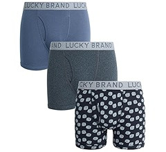 Lucky Brand Men's Underwear – ClassicBoxer Briefs with Functional Fly (3 Pack) | Amazon (US)