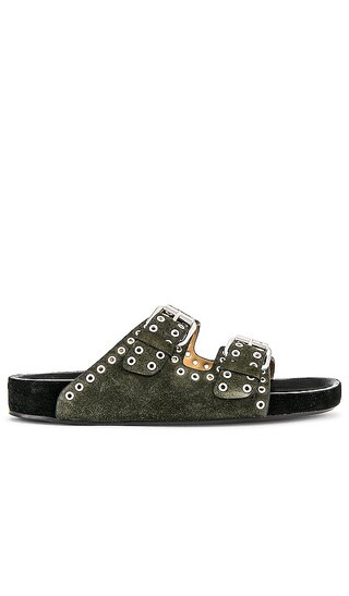 Isabel Marant Lennyo Sandal in Army. - size 36 (also in 37, 40) | Revolve Clothing (Global)