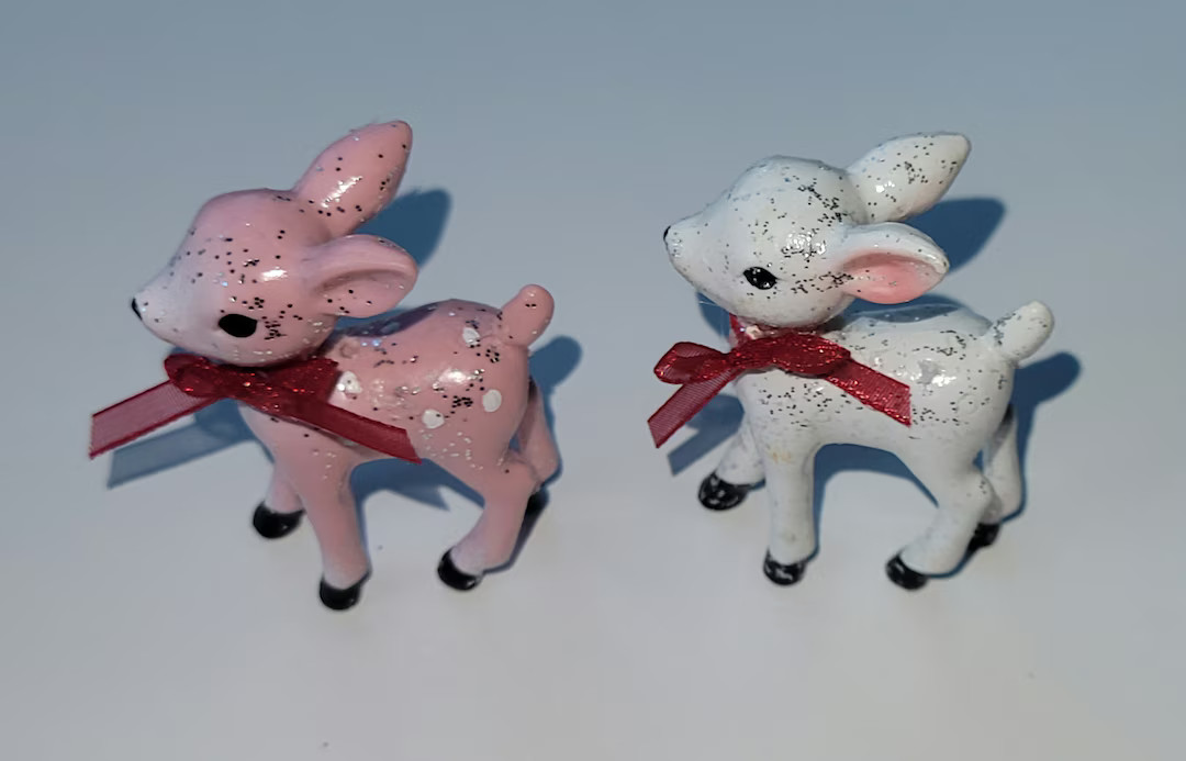 Mini Vintage Style Reindeer 2 - Etsy | Etsy (US)