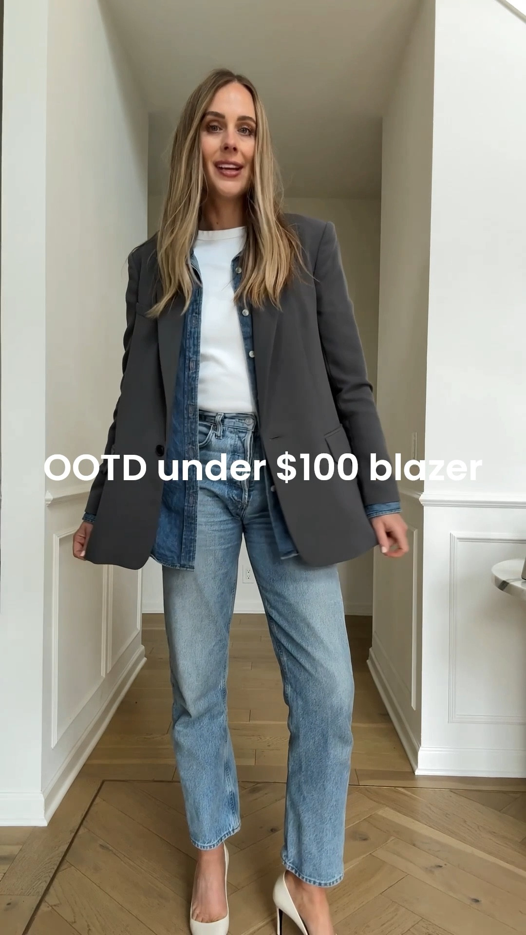 Wearing a small in the blazer. Everything is true to size 

#LTKOver40 #LTKootd #LTKgrwm