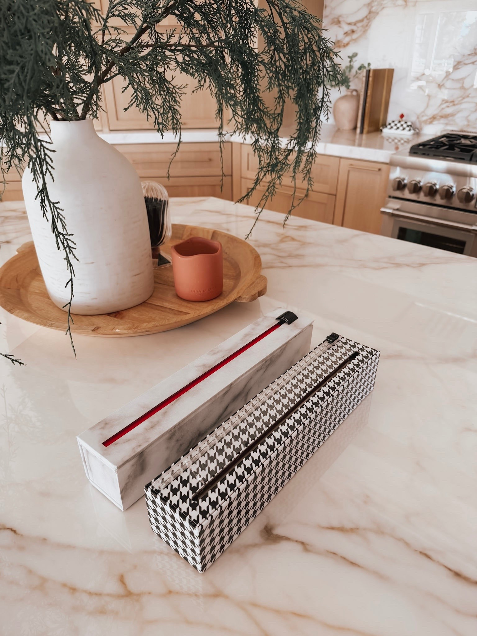 I use these pretty foil and saran wrap holders with clean cutters all the time! They actually work and take up barely any drawer space. Small upgrade, big satisfaction.

#LTKHome