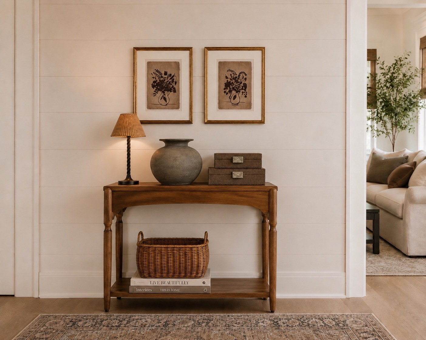 This console table from Target is perfect for a small space. These new pieces by studio McGee are all so beautiful. This vase is gorgeous and I love the wall art and the lamp. ￼

Fall collection Studio McGee.

#LTKHome #LTKSeasonal