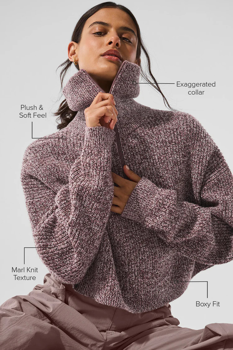 Marl Sweater 1/4 Zip Pullover | Alo Yoga (US)
