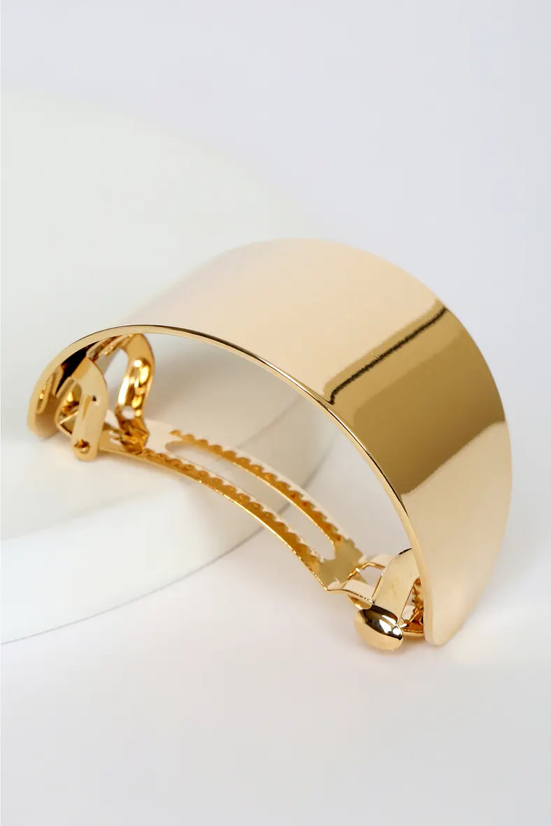 Contemporary Piece Gold Hair Clip | Lulus