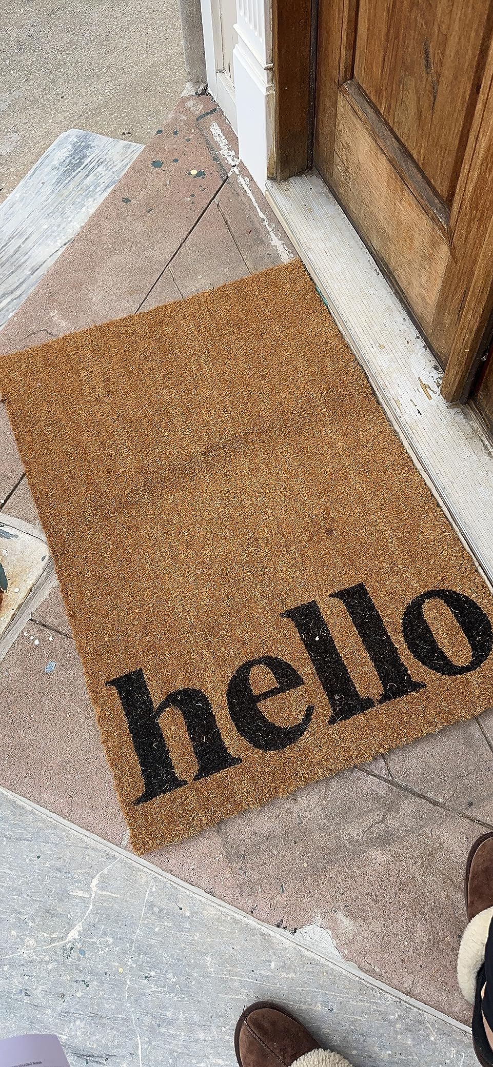 Calloway Mills 102612436NBB Vertical Hello Doormat, 24" x 36", Natural/Black | Amazon (US)