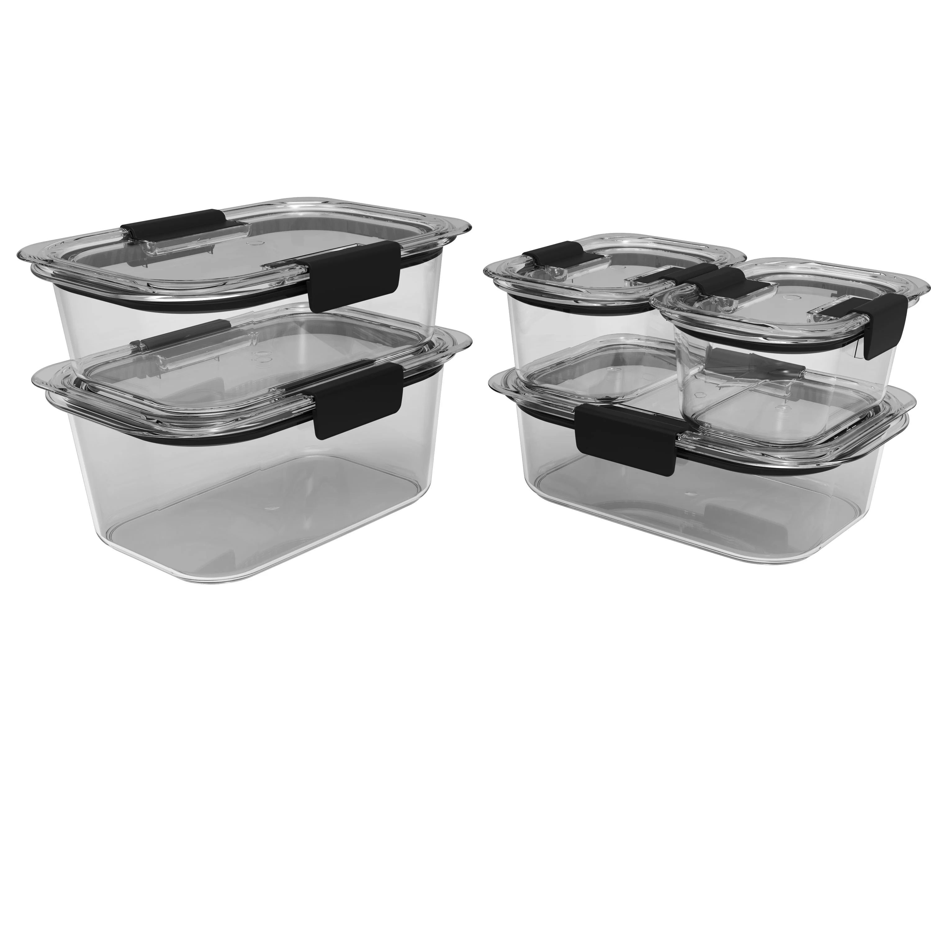 Rubbermaid Brilliance® 10-Piece Set, Clear and Airtight Food Storage Containers | Walmart (US)