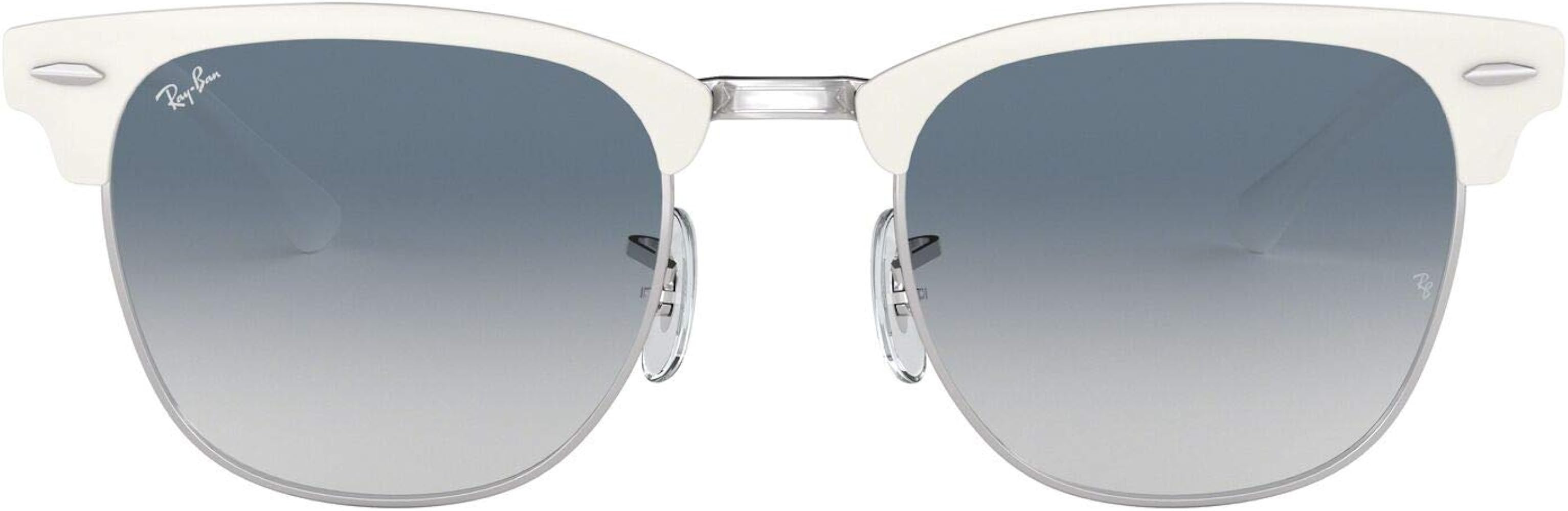 Ray-Ban RB3716 Clubmaster Metal Square Sunglasses 2023 2024 White Sunglasses Amazon Sunnies Shades | Amazon (US)