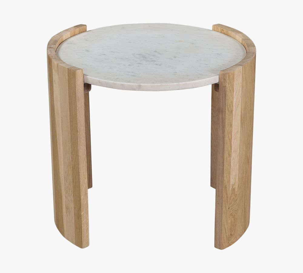 Laurie Round Marble Side Table | Pottery Barn (US)