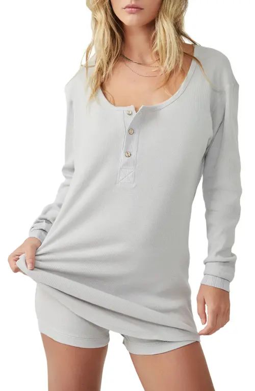 Free People Weekend Vibe Pajama Top in Moon Struck at Nordstrom, Size X-Small | Nordstrom
