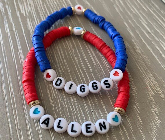 Buffalo Bracelet, Clay Bead Bracelet, Buffalove, Buffalo Bills Bracelet, Josh Allen Bracelet | Etsy (US)