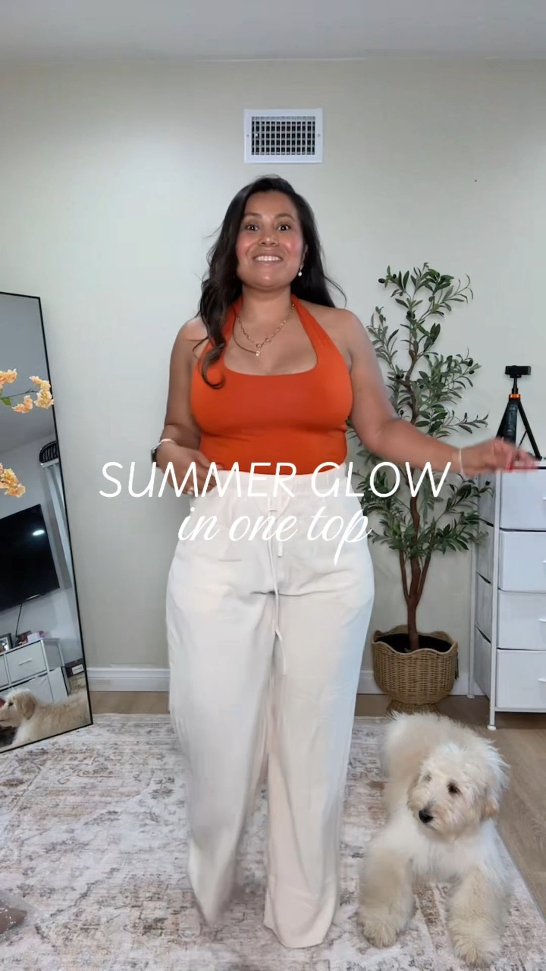 Summer glow in one top. Halter top is a must for summer. Backless halter tops hit different. Halter top an endless outfits. 

#LTKOver40 #LTKootd #LTKMidsize