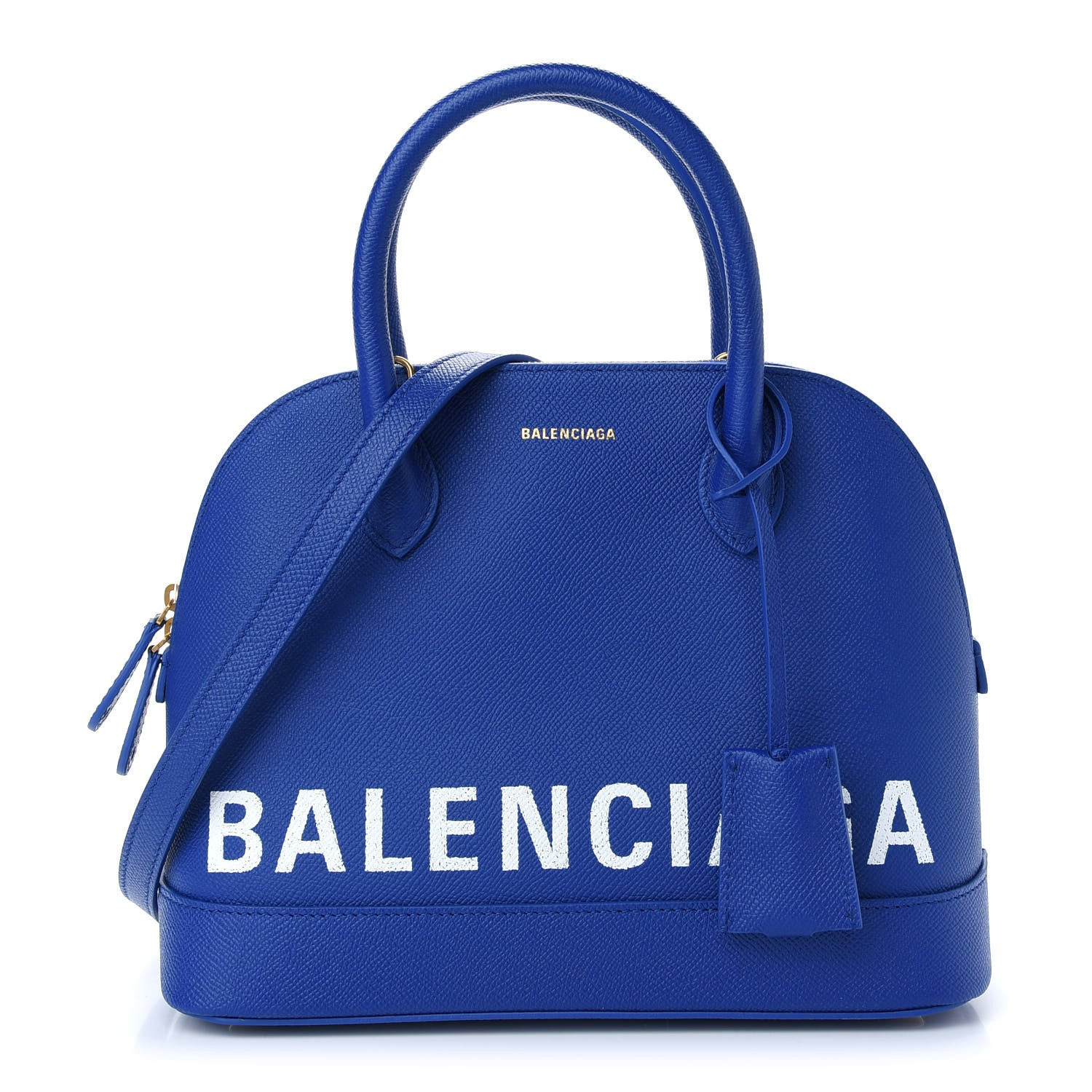BALENCIAGA Grained Calfskin XXS Ville Top Handle Bag Royal Bleu | FASHIONPHILE | Fashionphile