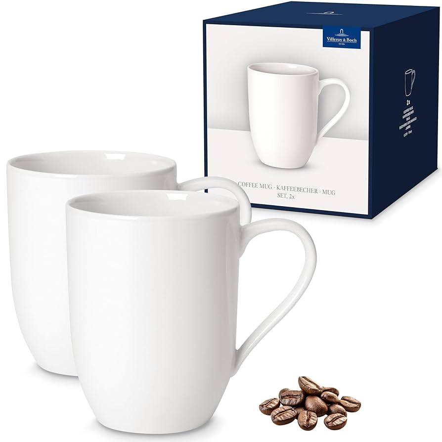 Villeroy & Boch - For Me Henkelbecher 2-teilig 290 ml Weiß, Spülmaschinenfest, Mikrowellensiche... | Amazon (DE)