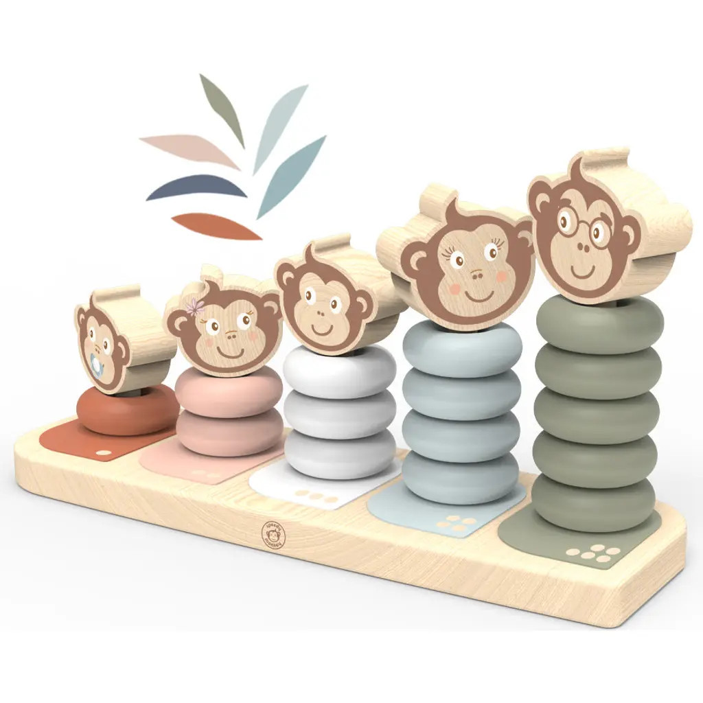 Speedy Monkey Monkey Family Stacker in Multi at Nordstrom | Nordstrom
