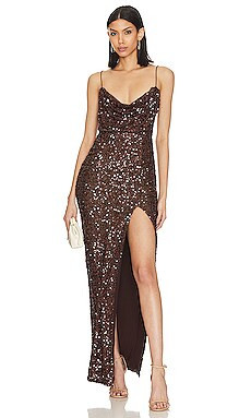 Nookie Smoke Show Gown in Chocolate from Revolve.com | Revolve Clothing (Global)