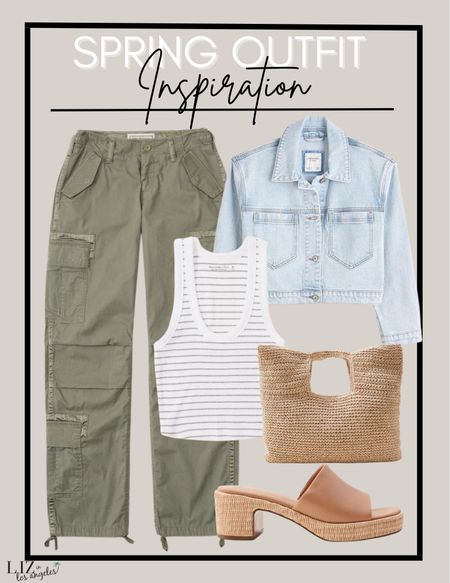 The 2000 cargo pants are back and this olive green pair is a great color for spring. Pair it with a cute cropped tank and denim jacket for a cute casual outfit that’s perfect for running errands.  This casual spring outfit is perfect for any casual occasion  

#LTKSeasonal #LTKstyletip #LTKFind