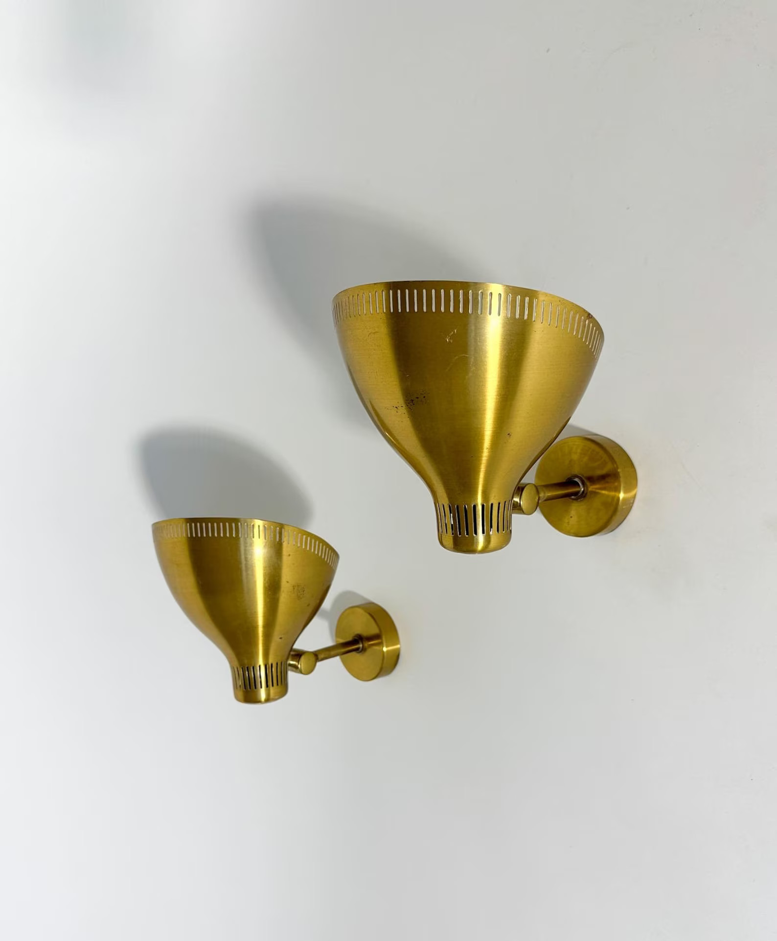 Pair of Hans Bergström Wall Lamps Brass ASEA Sweden 1950s Sconces - Etsy | Etsy (US)